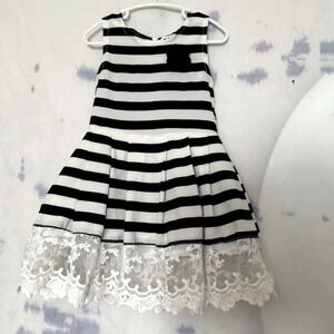 SSF B&W stripped Girls dress